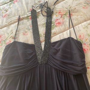 Navy cute dress V-neck beaded.  casual/dressed up. Very comfortable super cute